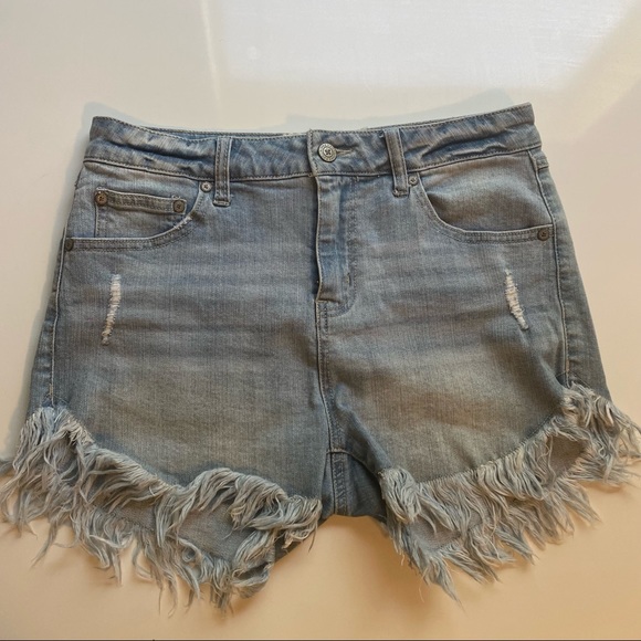 Altar'd State Pants - Altar State Women Size 7 (27) Light Blue Denim Jean Short Pants